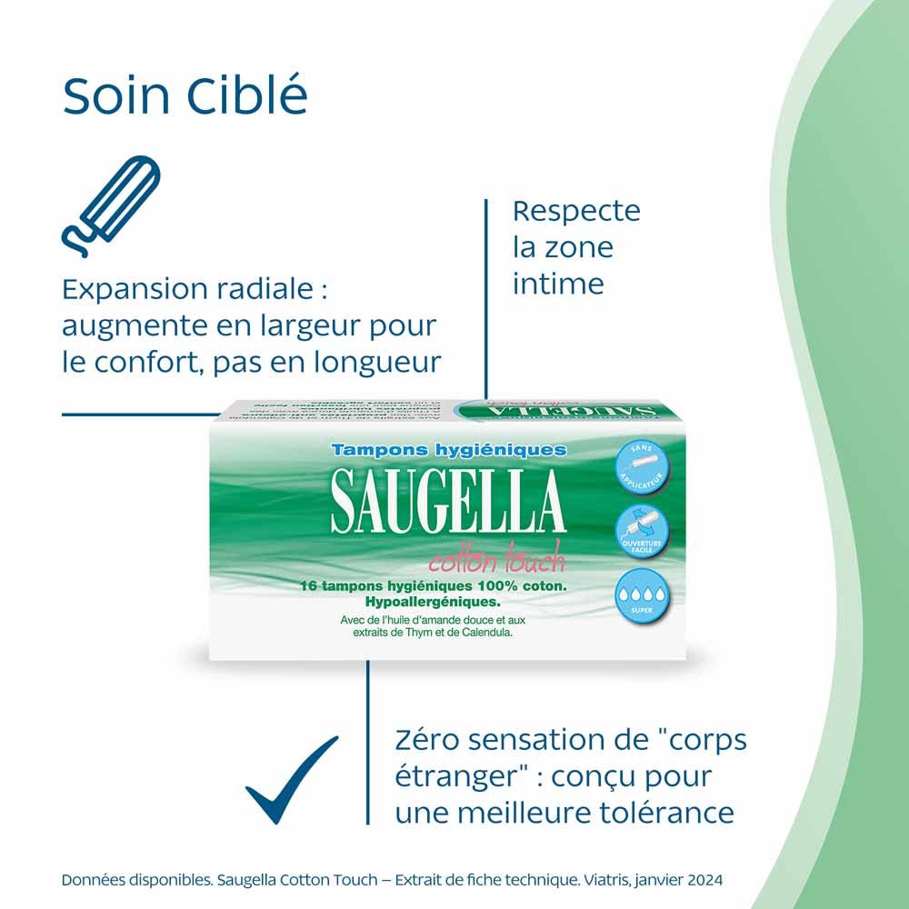 Saugella CottonTouch Super tampons hypoallergenic 16 units