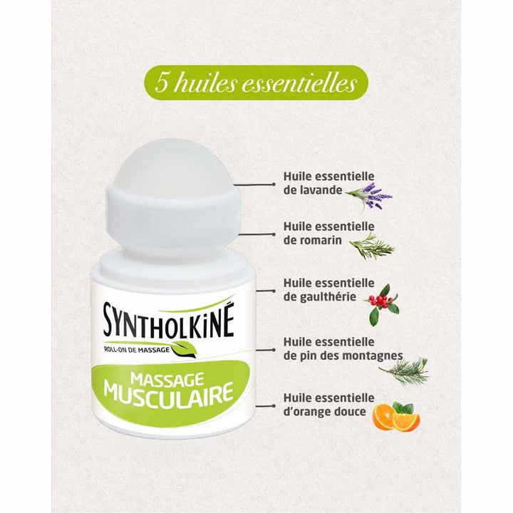 EG Labo SyntholKiné Massage Roll-on Muscle tension 50ml (1.69fl oz)