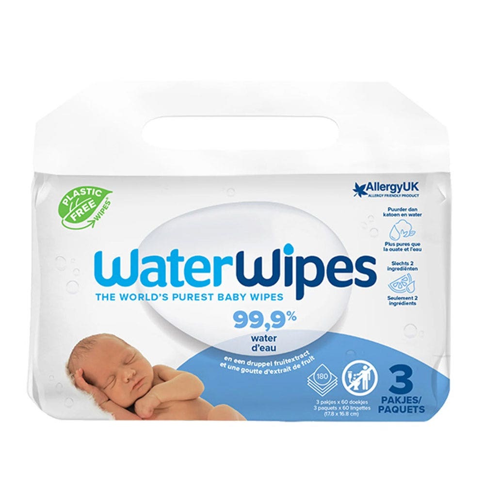 Waterwipes Baby Wipes 4x60 + 3x60