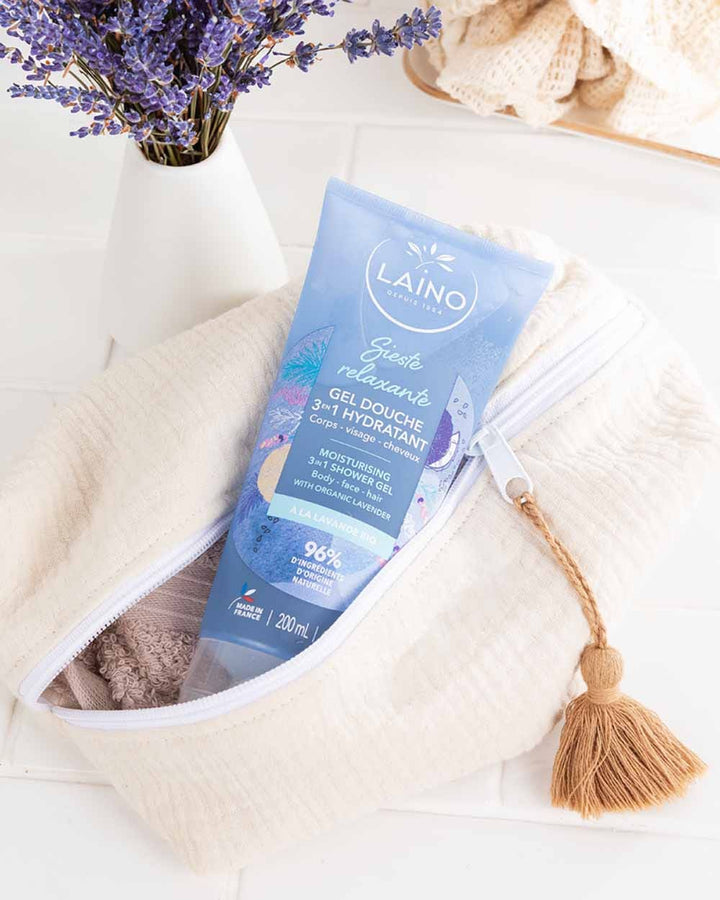 Laino Sieste Relaxante Gel Douche 3en1 Hydratant à la Lavande BIO 200ml (6.76fl oz)