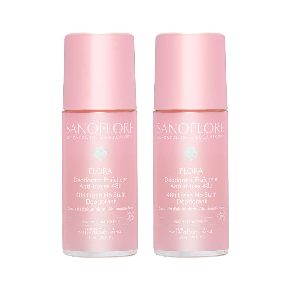 Sanoflore Deodorants 24h Organic Roll-On DUO Nuage De Fraicheur 2x50ml (1.69fl oz)