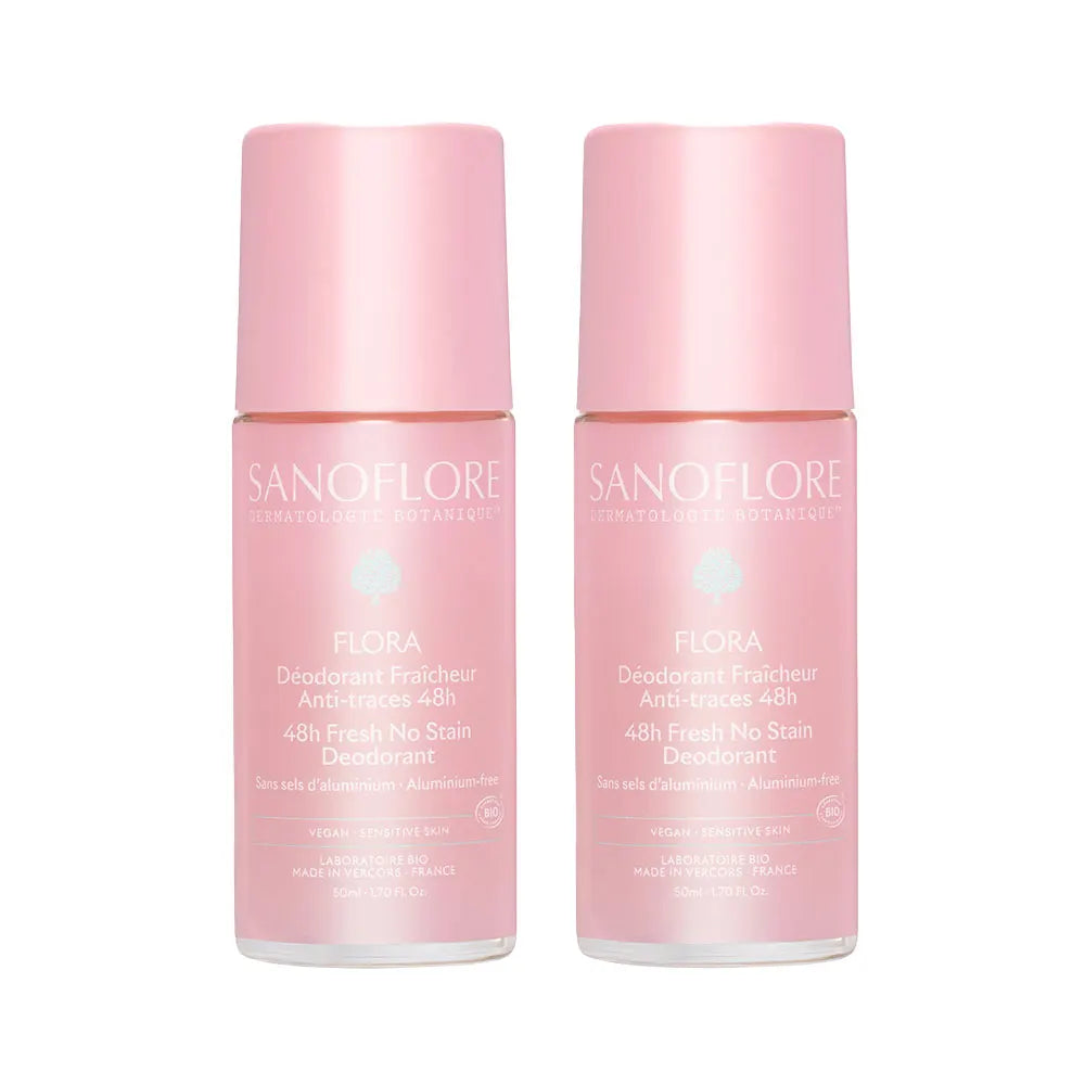 Sanoflore Deodorants 24h Organic Roll-On DUO Nuage De Fraicheur 2x 50ml (1.69fl oz)