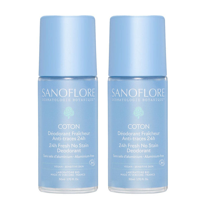 Sanoflore Deodorants 24h Protection Organic Pureté de Lin 2x 50ml (1.69fl oz)
