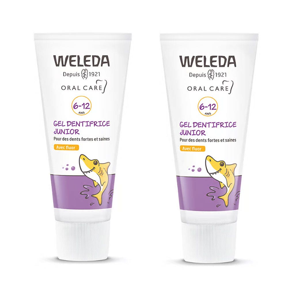 Weleda Junior toothpaste gel with fluoride 2 x 50 ml (1.69fl oz)