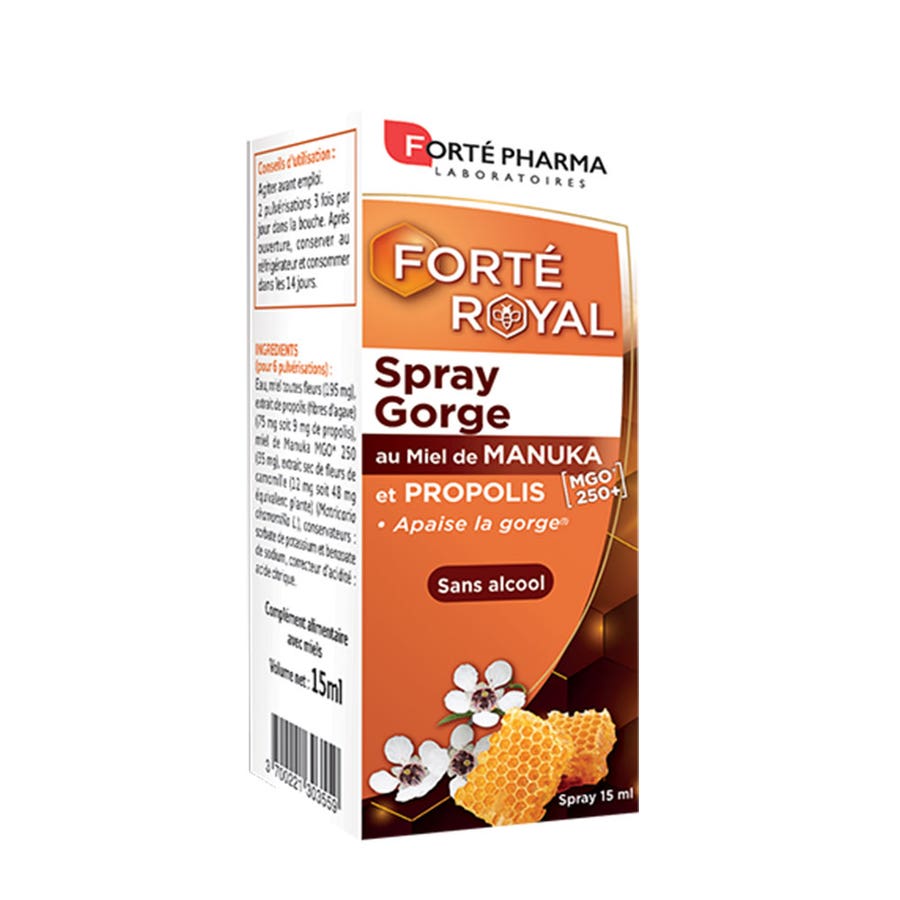 Forté Pharma Forté Royal Manuka Honey & Propolis Throat Spray 15ml (0.51 fl oz)