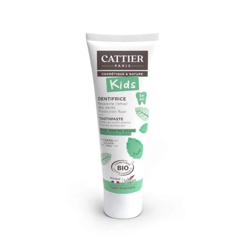 Cattier Kids Organic Fluoride Toothpaste for 7 Years Old and Above 50ml (1.69 fl oz)