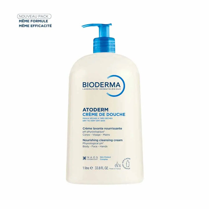 Bioderma Atoderm Crème de douche ultra-nourrissante pour peaux normales à sèches 1L