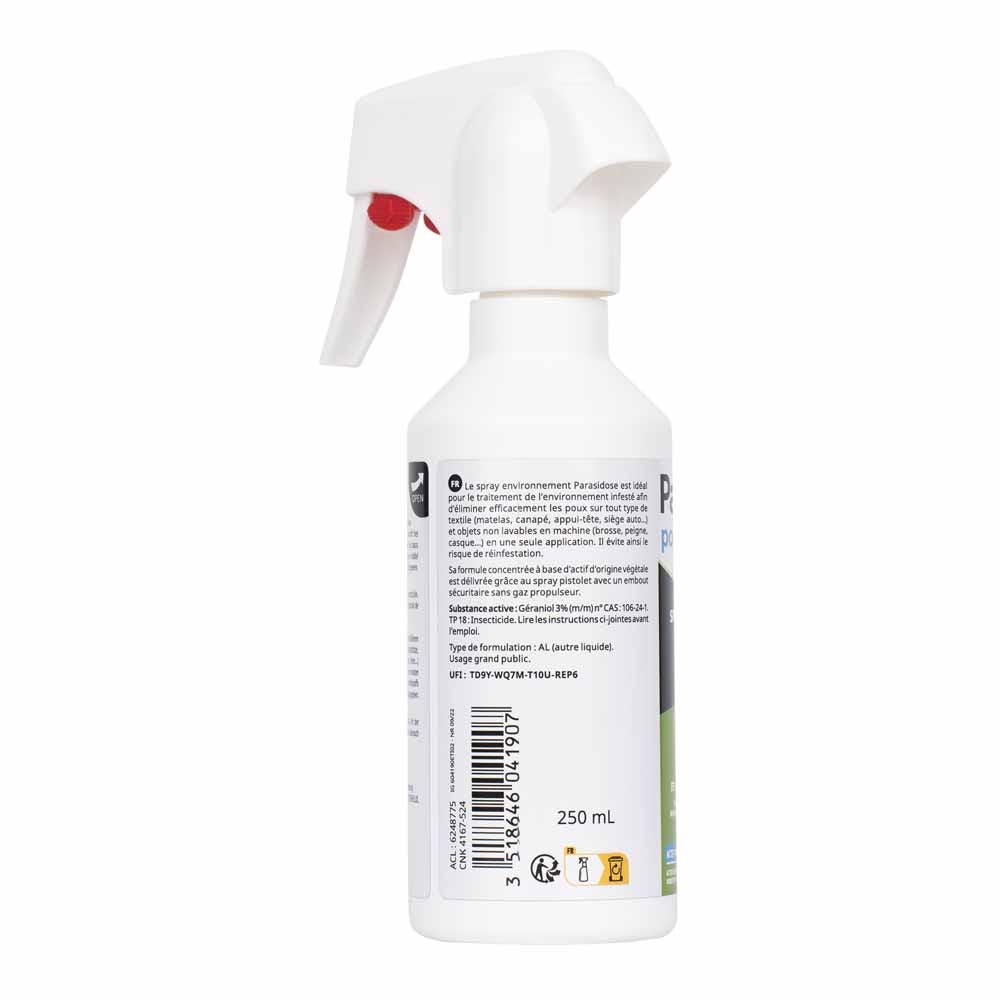 PARASIDOSE Environment Spray Lice And Nits 250ml (8.45fl oz)