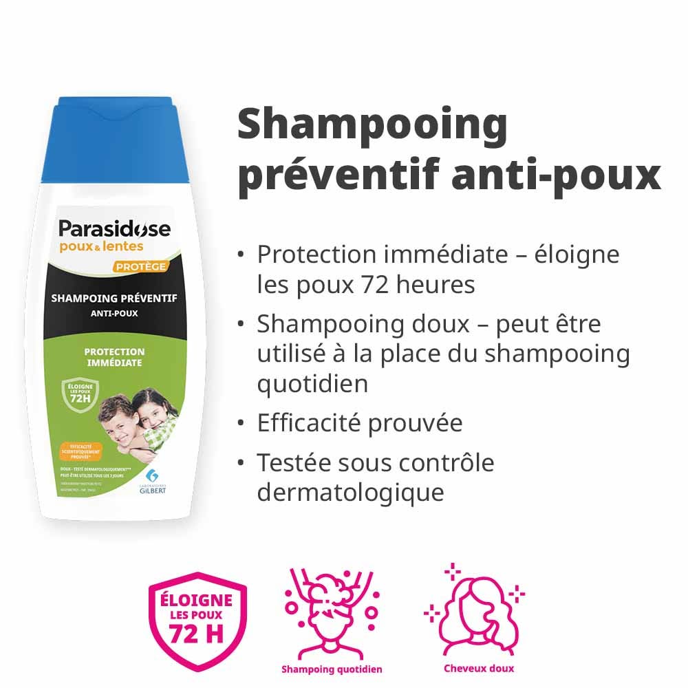 PARASIDOSE Anti-lice preventive shampoo Protection immédiate 200ml (6.76fl oz)