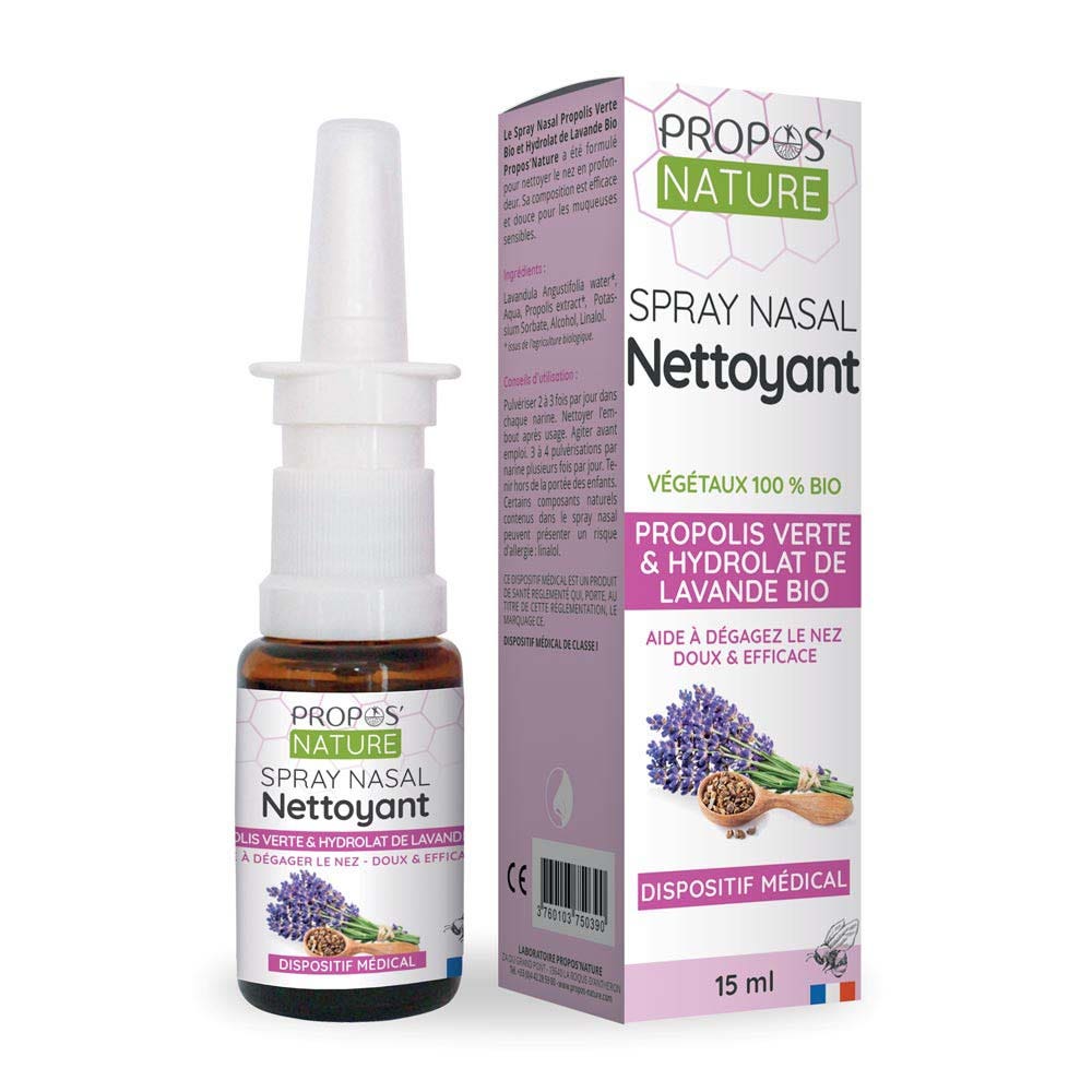 Propos'Nature Green Propolis and Lavender Hydrosol Spray Nasal Spray Bioes 15ml (0.51fl oz)