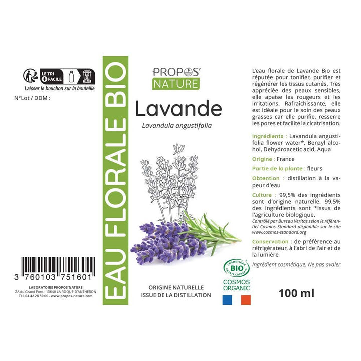 Propos'Nature Organic Hydrolysate Of Lavender 100 ml (3.38fl oz)