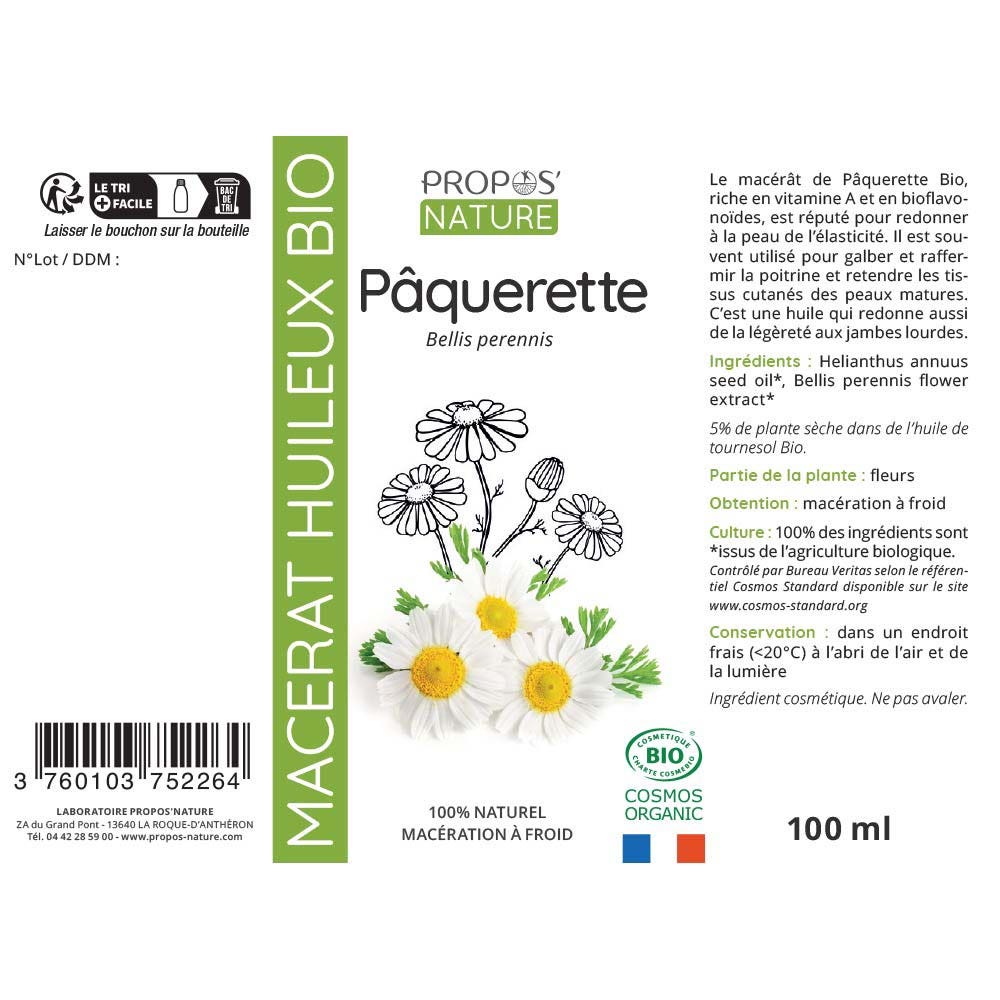 Propos'Nature Organic Vegetal Oil Of Daisy 100ml (3.38fl oz)
