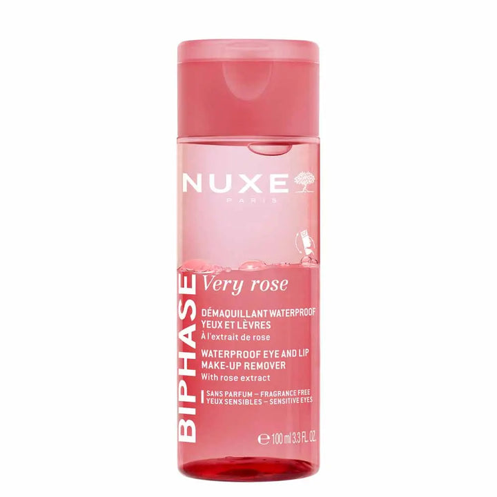 Nuxe Very Rose Bi-Phase Waterproof Eye and Lip Make-Up Remover 100ml (3.38 fl oz)