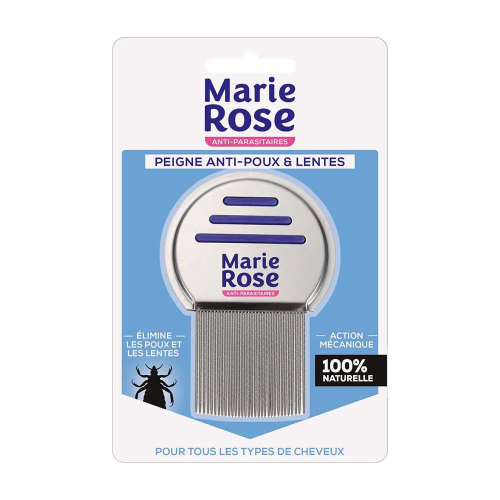 Marie Rose Anti-Lice and Nits Comb Striated Teeth All Hair Types