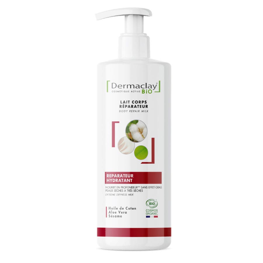 Dermaclay Repairing Milk For Very Dry Skin? With Cotton And Shea 400ml (13.53fl oz)