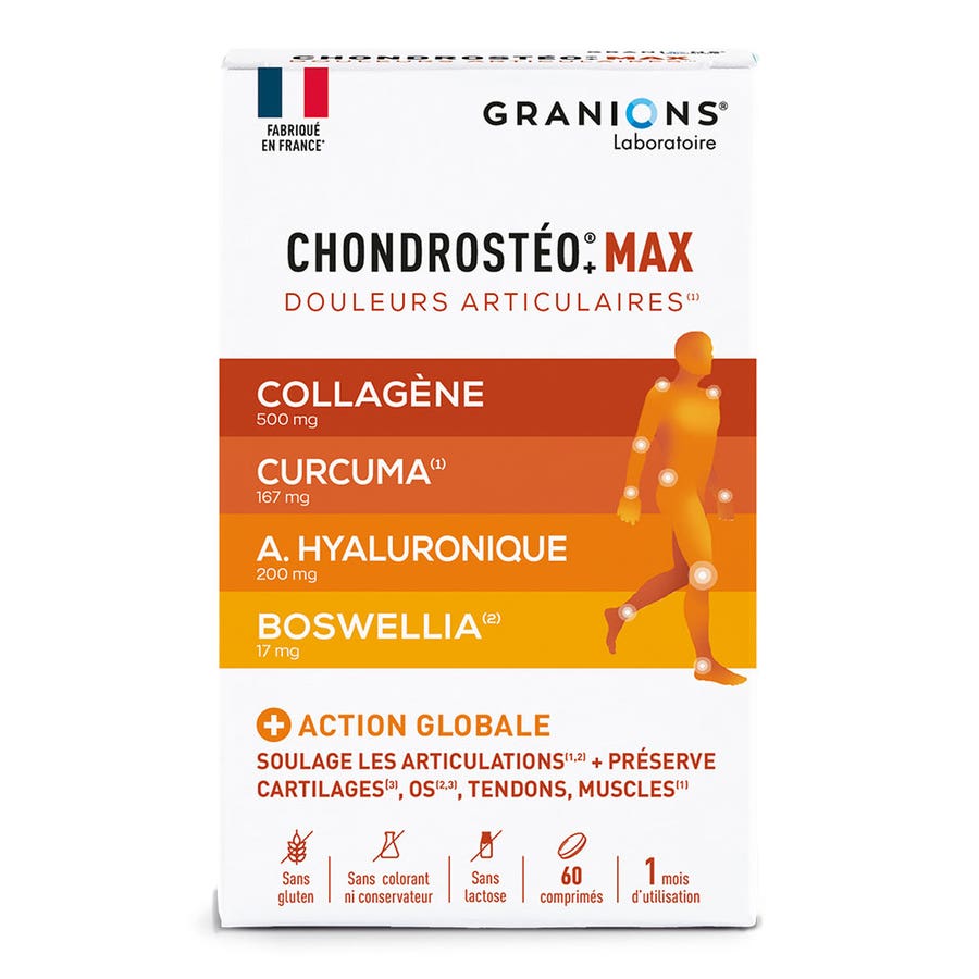 Granions Chondrosteo Max Collagen Turmeric &amp; Hyaluronic Acid 60 tablets