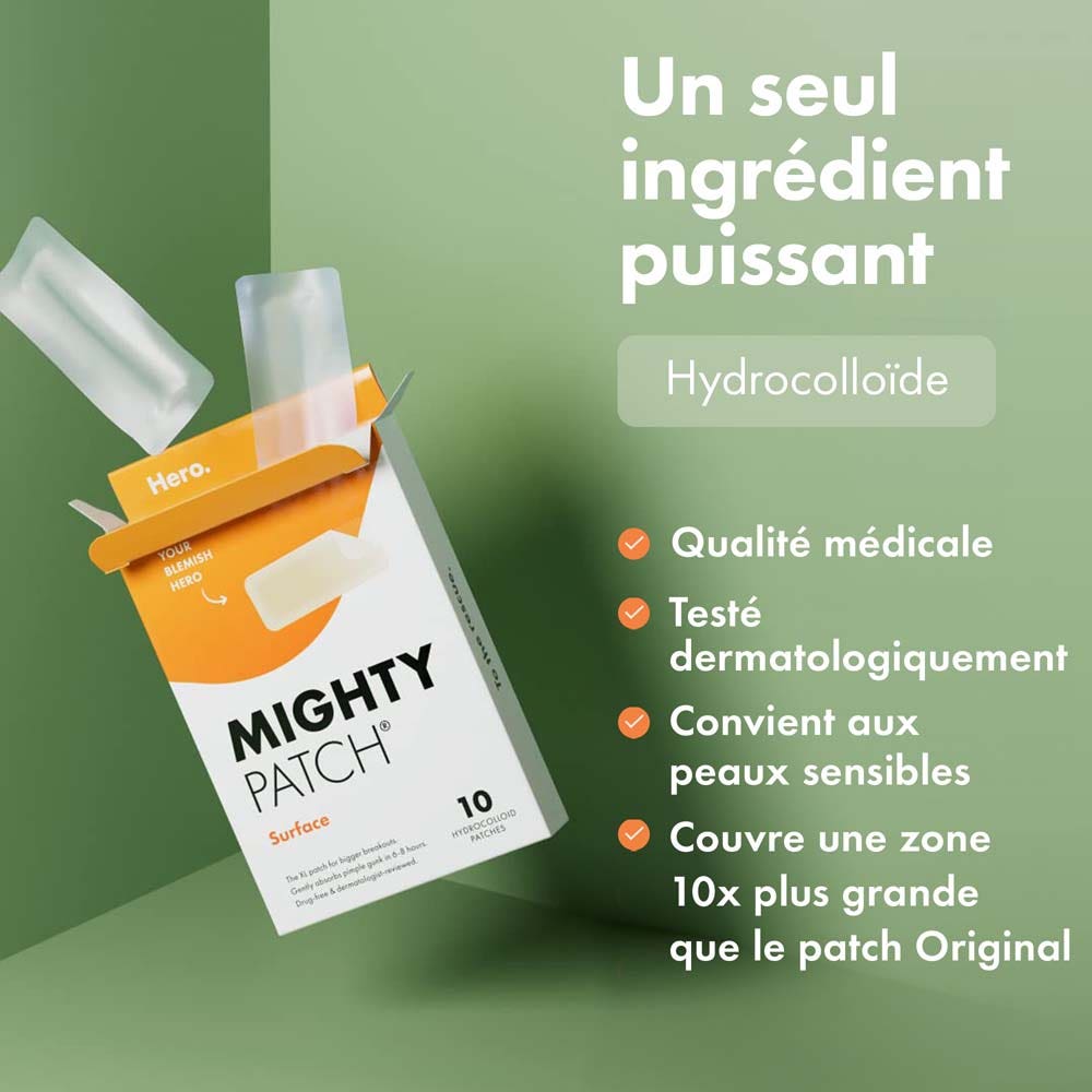 Hero Mighty Patch XL Acne Patches for Extended Surface Zones x10