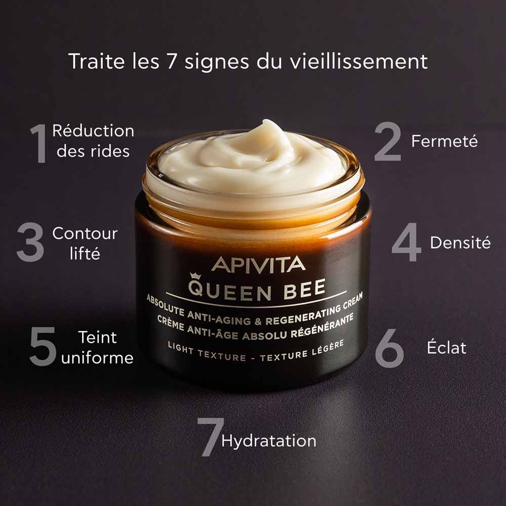 APIVITA Queen Bee Absolute régénérant Texture légère à la crème anti-âge 50 ml (1.69fl oz)