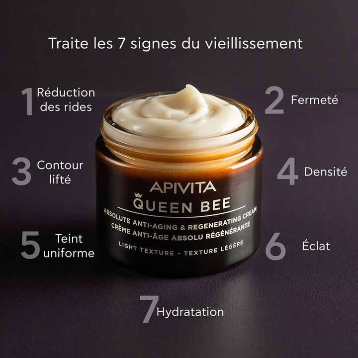 APIVITA Queen Bee Absolute régénérant Texture légère à la crème anti-âge 50 ml (1.69fl oz)
