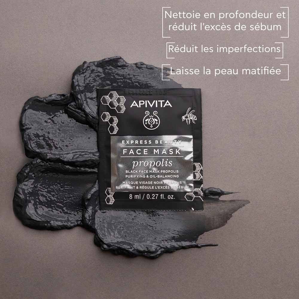 Apivita Express Beauty Purifying and Balancing Black Mask with Propolis 2x8ml (0.27fl oz)