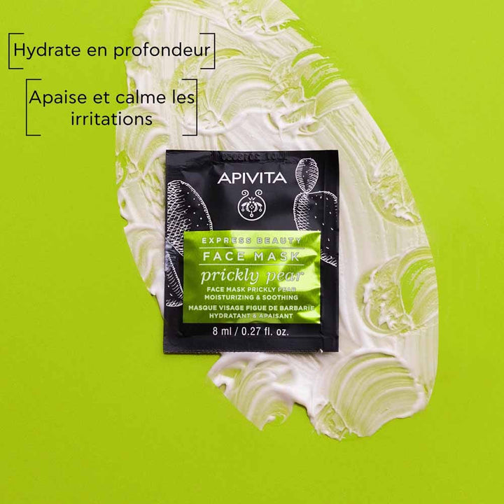 Apivita Express Beauty Prickly Pear Hydrating & Soothing Face Masks 8ml x2 (0.27fl oz x2)
