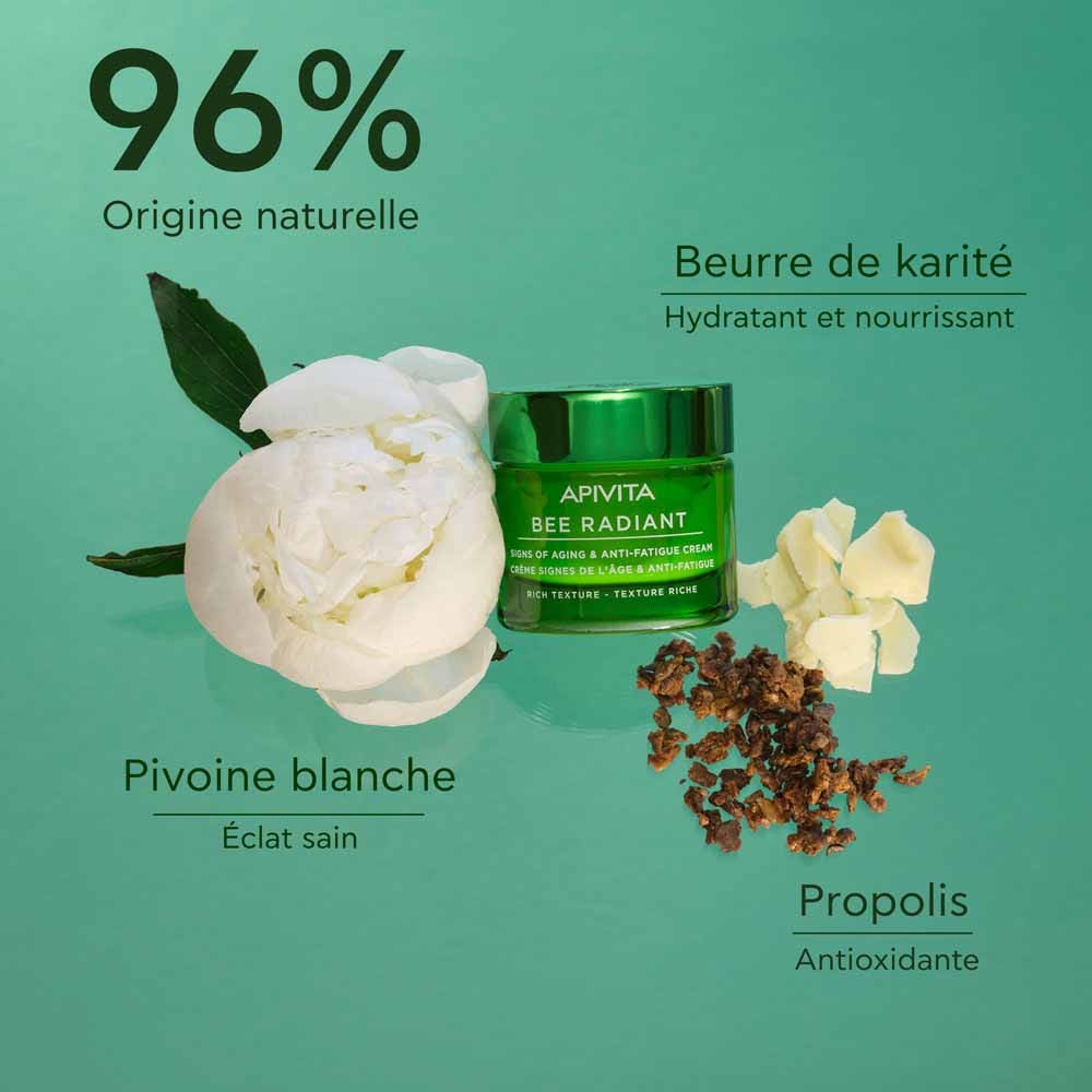 Apivita Bee Radiant Anti-Aging Anti-Fatigue Cream Texture Riche 50ml (1.69fl oz)