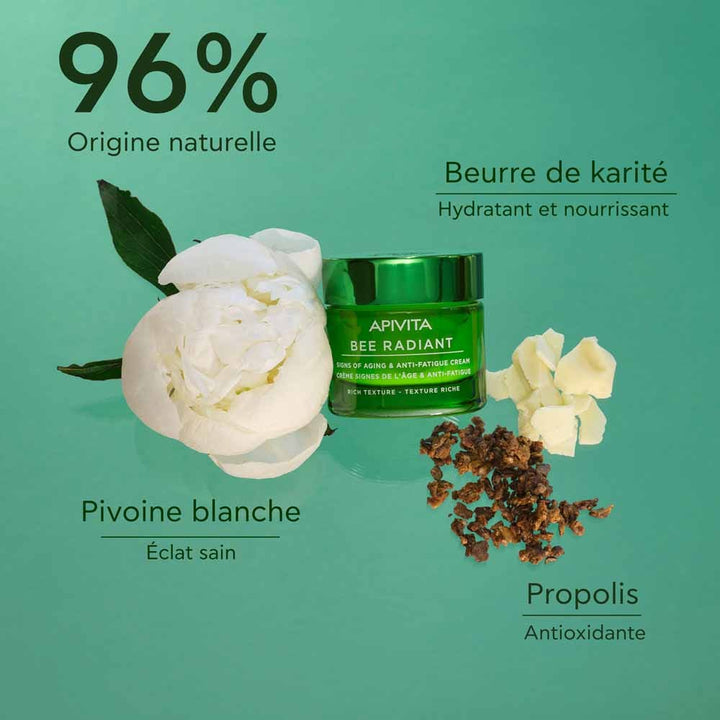 Apivita Bee Radiant Anti-Aging Anti-Fatigue Cream Texture Riche 50ml (1.69fl oz)