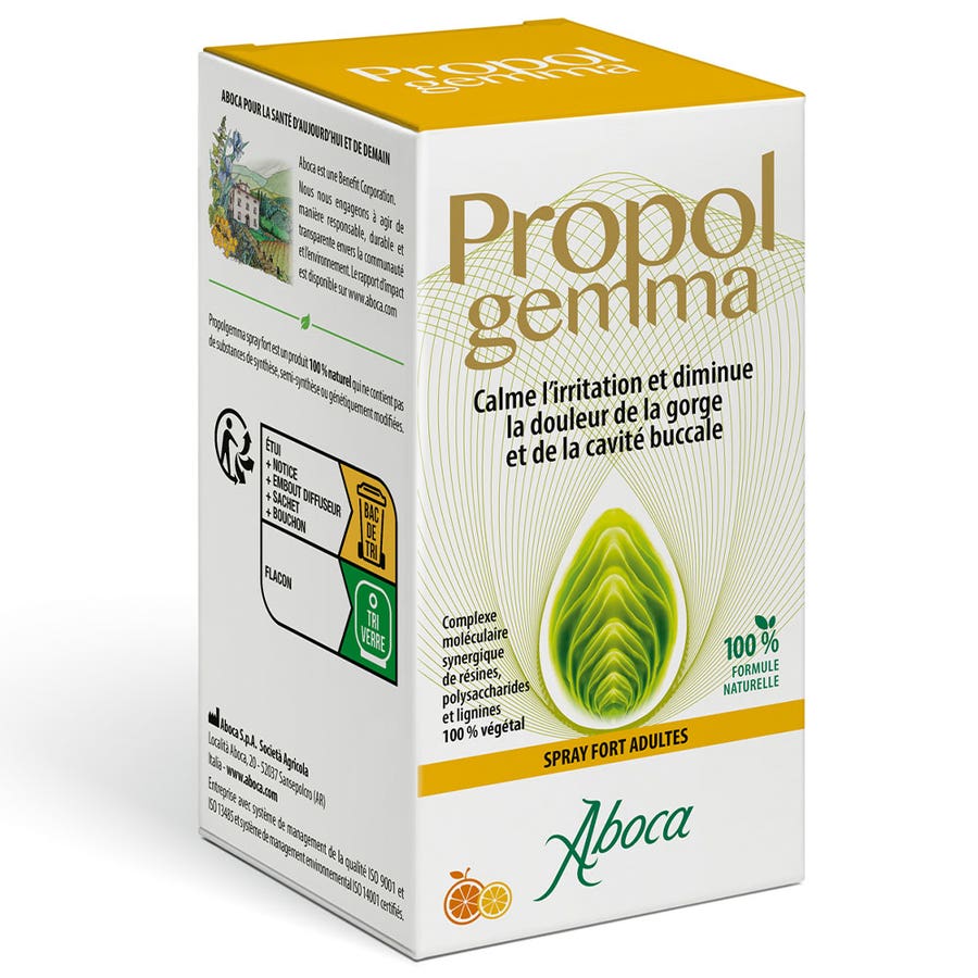 Aboca Propolgemma Spray Strong Adults Sore throat &amp; Oral Cavity 30ml (1.01fl oz)