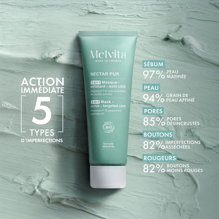 Melvita Nectar Pur Melvita Nectar Pur Masque Exfoliant Et Purifiant Bio 75 ml (2.54fl oz)