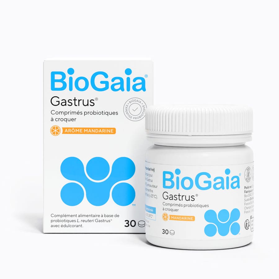 Biogaia Gastrus® Probiotics Mandarin flavor 30 chewable tablets