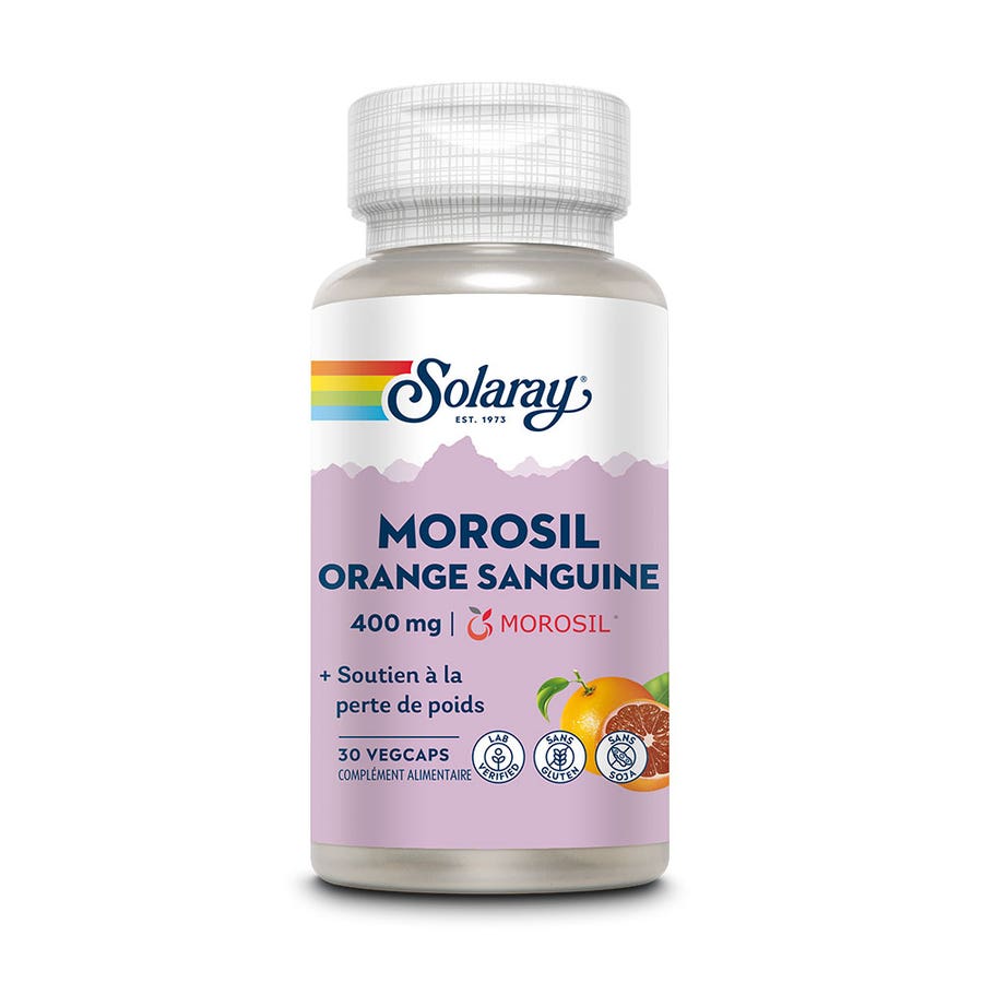 Solaray Morosil 400mg Blood Orange Flavor 30 Capsules