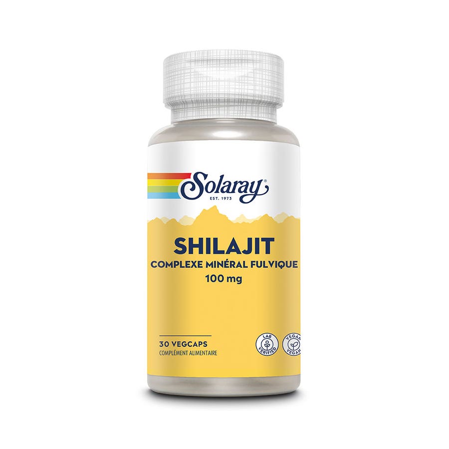 Solaray Shilajit 100mg Fulvic Mineral Complex 30 Capsules