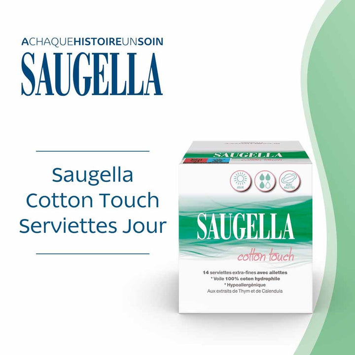 Saugella CottonTouch Cotton Touch Sanitary Towels 14towels x14