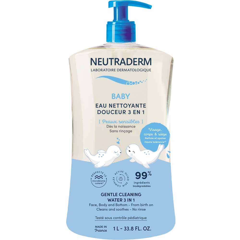 Neutraderm Baby 3-in-1 Gentle Cleansing Water for Sensitive Skin 1 l