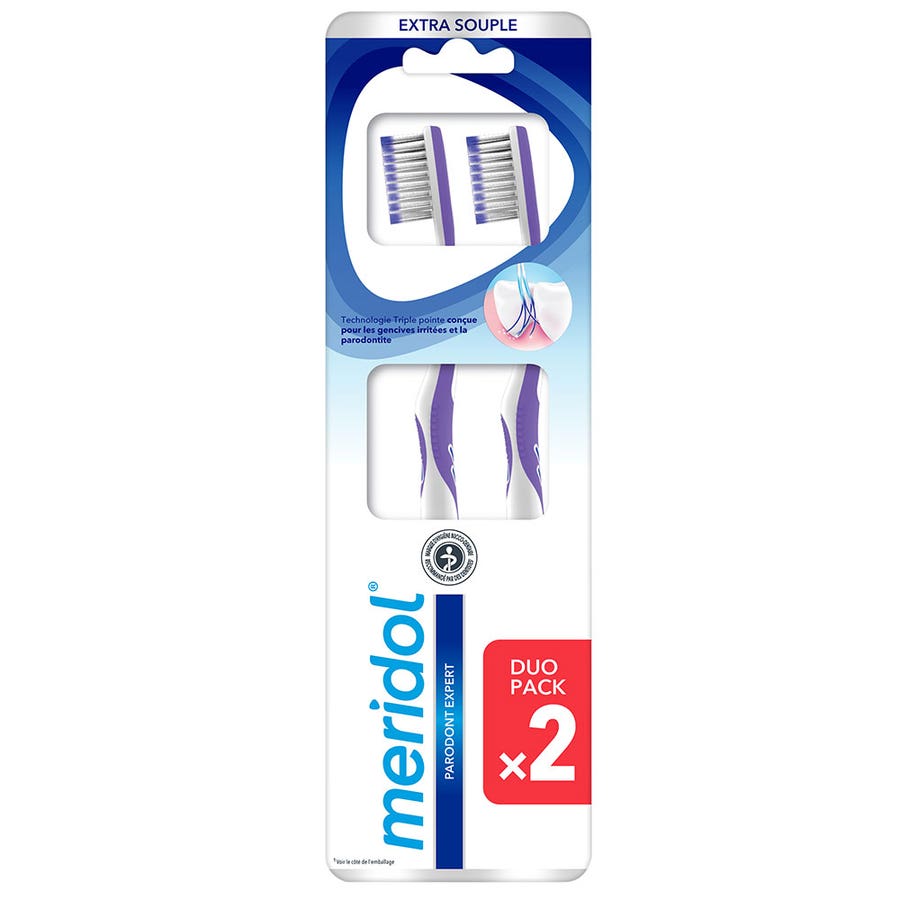 Meridol Paradont Expert DUO Extra Soft Toothbrush 2x