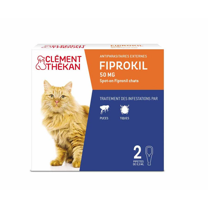 Clement-Thekan Fiprokil Antiparassitario per pulci e zecche per gatti 2 pipette