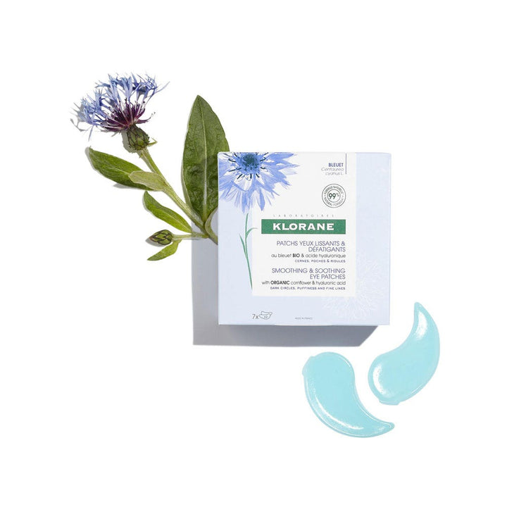 Klorane Smoothing & Soothing Eye Patches with Organic Cornflower 7x2