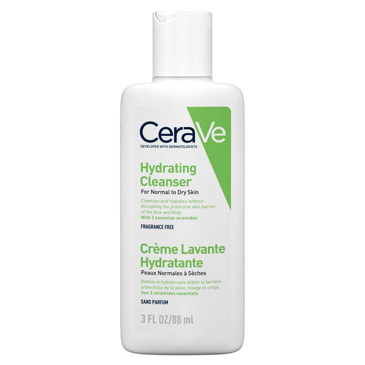 Cerave Hydrating Creamy Wash Face and Body for Dry to Very Dry Skin 88ml (2.98fl oz)