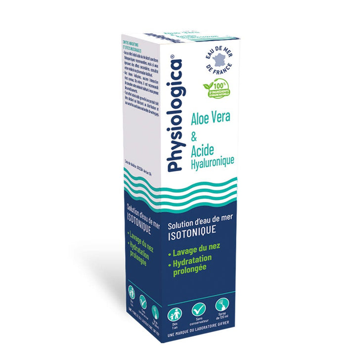 Gifrer Physiologica Aloe Vera & Hyaluronic Acid Isotonic Seawater Solution 120ml (4.06fl oz)