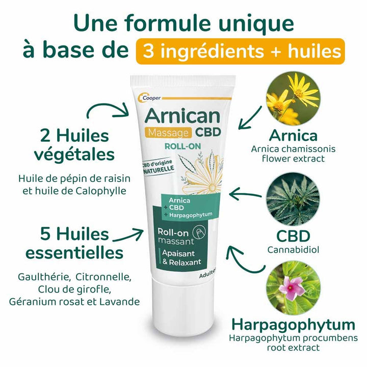 Arnican CBD Massaging Roll-On Soothing & Relaxing 50ml (1.69fl oz)