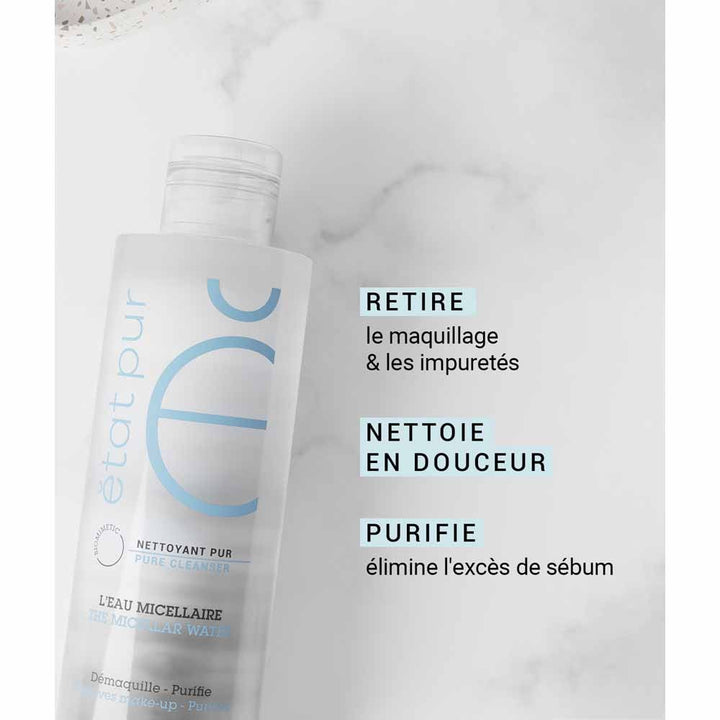 Etat Pur Pure cleansers Micellar Purifying Cleansing Water Face And Eyes Peaux Mixtes à Grasses 200ml (6.76fl oz)