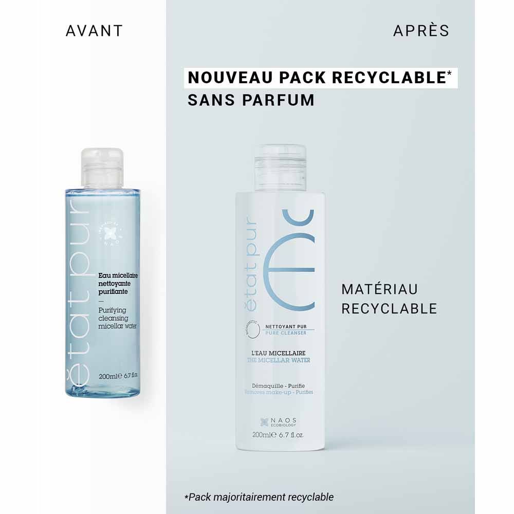 Etat Pur Pure cleansers Micellar Purifying Cleansing Water Face And Eyes Peaux Mixtes à Grasses 200ml (6.76fl oz)