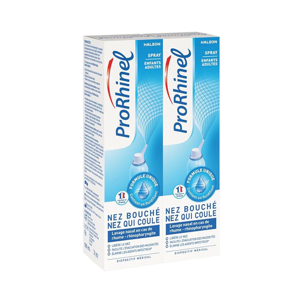 Prorhinel Nasal spray for blocked nose for adults and children 2 x 100 ml (3.38fl oz)