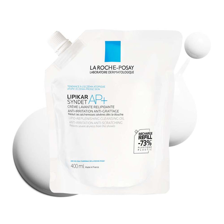 La Roche-Posay Lipikar Relipid+ Cleansing Cream and Refill Dry Skin or Skin with a Tendency to Atopic Eczema 2x400ml (13.53fl oz)