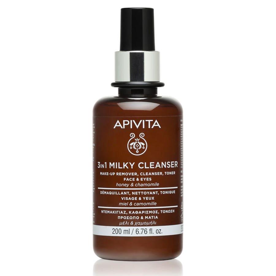 Apivita 3 in 1 Cleansing Milk Face & Eyes 200ml (6.76 fl oz)