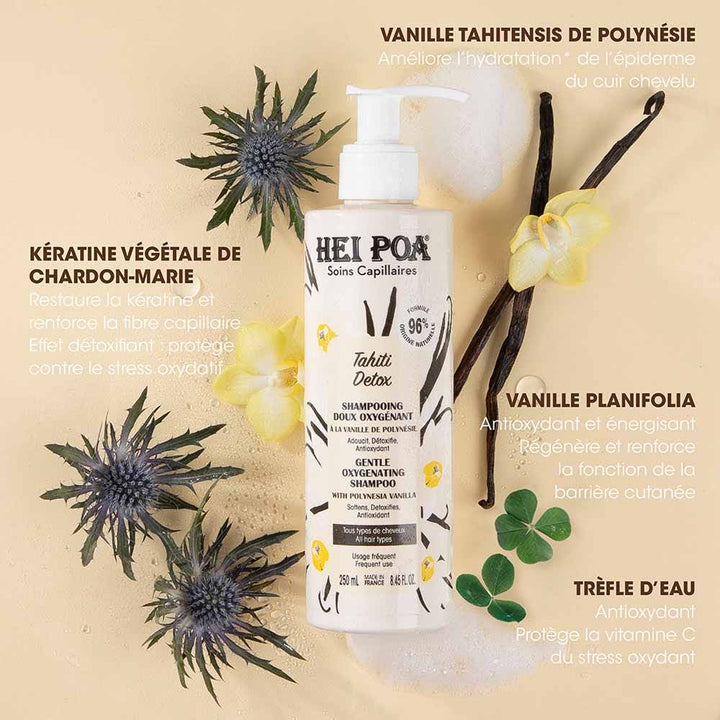 Hei Poa Tahiti Detox Gentle oxygenating shampoo 250 ml (8.45fl oz)