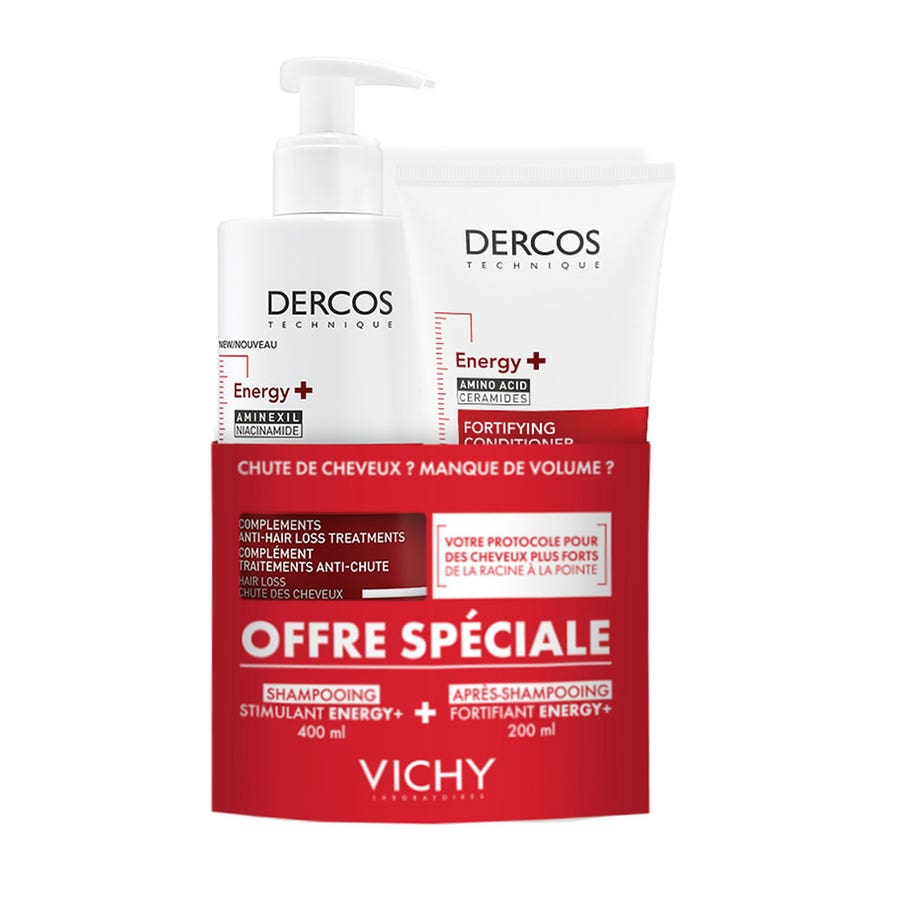 Vichy Dercos Energy+ Stimulating Shampoo and Energising Conditioner 600ml (20.29 fl oz)