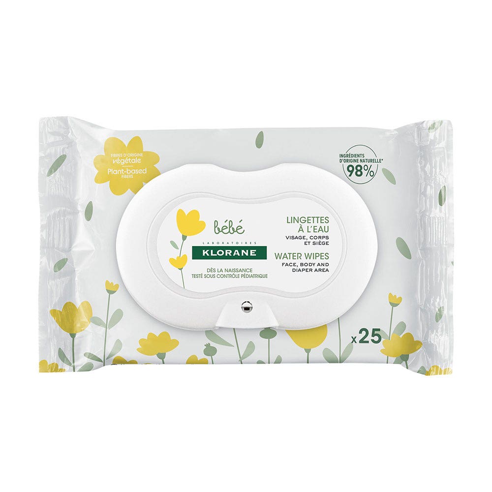 Klorane Baby Cleansing Wipes with Water x25