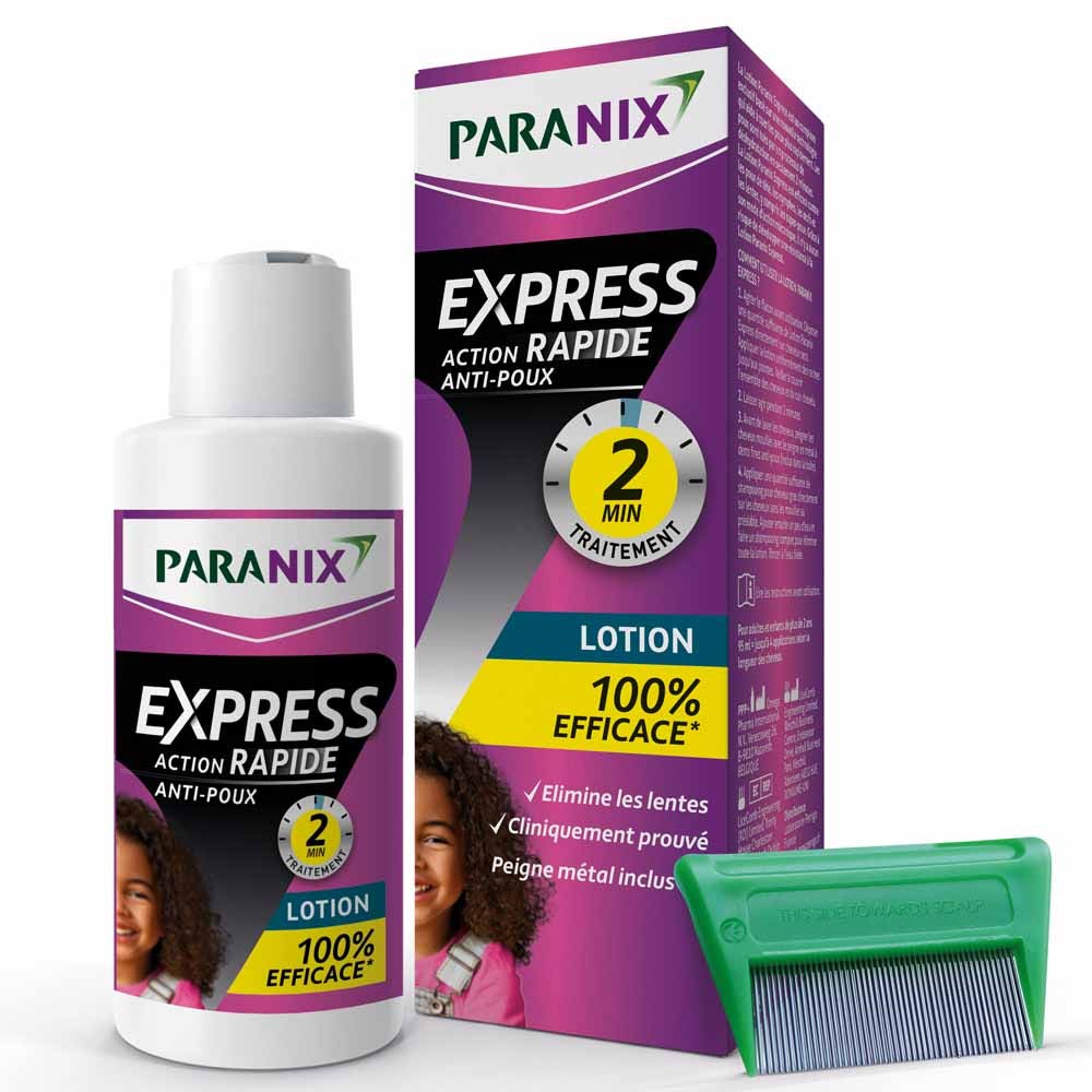 Paranix Express Lice and Nit Lotion 100 ml + comb included (3.38fl oz)