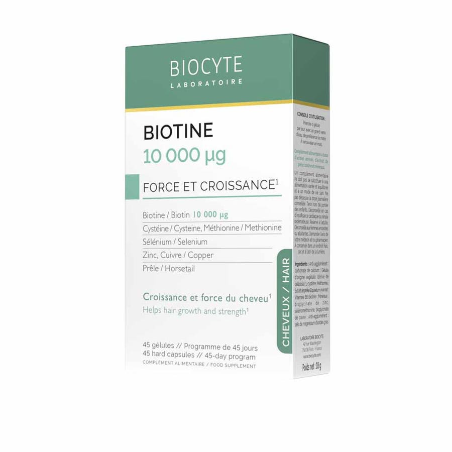 Biocyte Hair Biotin 10 000 µg Capillary strength 45 capsules 300g (10.58 oz)